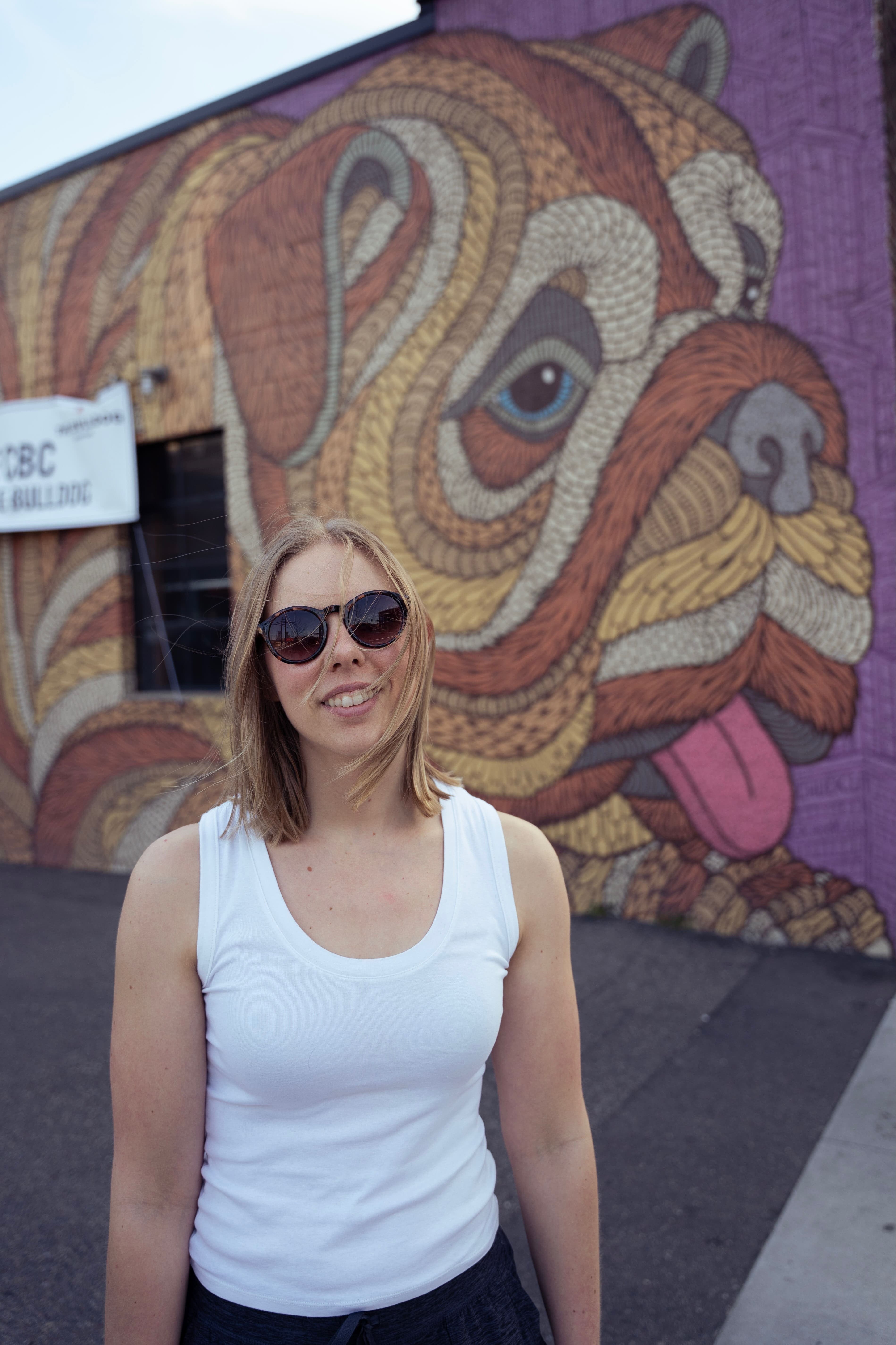 Victoria with sunglasses on